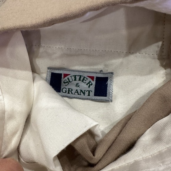 Sutter & Grant Khaki Dress Pants Men's Size 43x27‎ Flat Front Slacks Casual - Picture 6 of 8